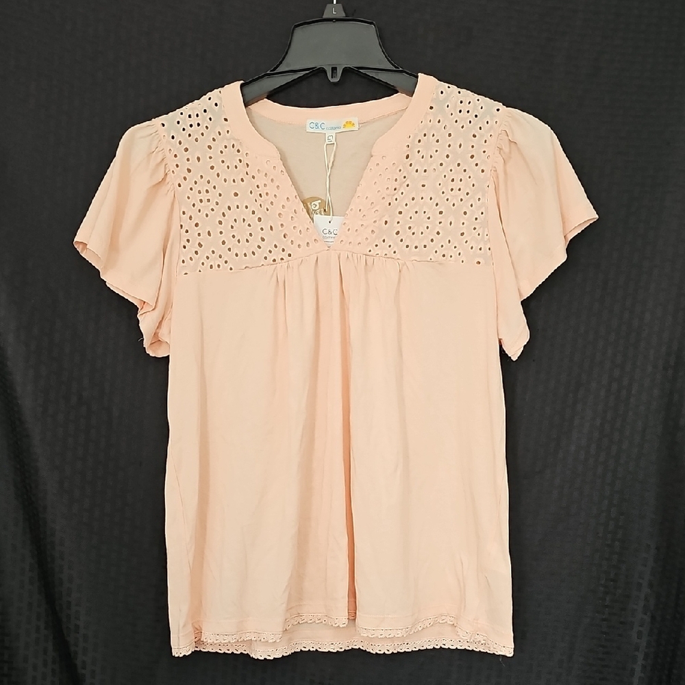 C&C California Women's Blouse in Soft Pink